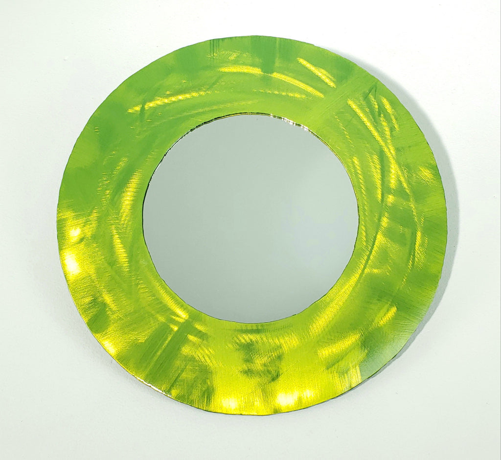 14" Lime Green Accent Wall Mirror