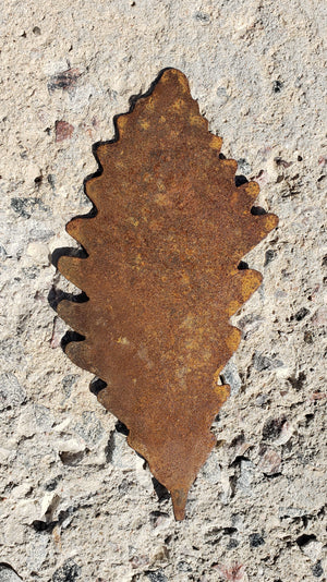 Rock Chestnut Oak Metal Leaf Wall Decoration