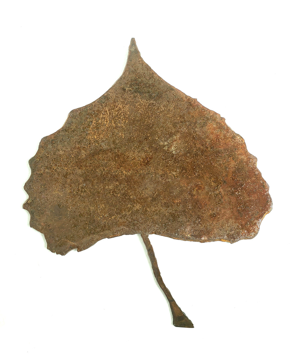Rustic Steel Cottonwood Leaf