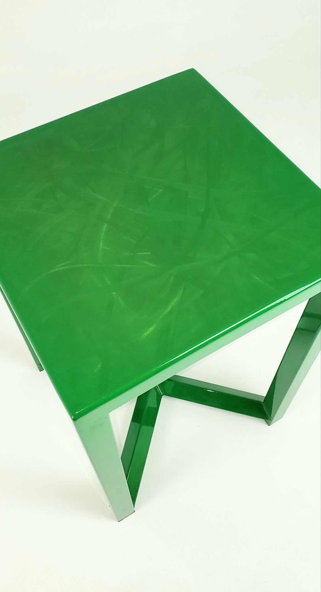 Dark Lime Green Side Table
