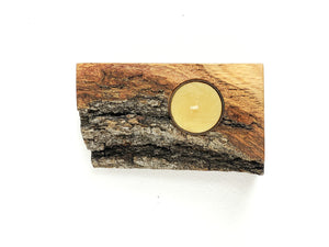 Live Edge Tea Light Candle Holder. Reclaimed Oak Pallet Wood