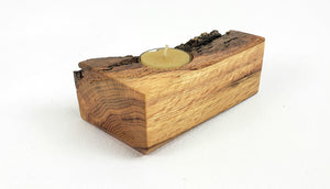 Live Edge Tea Light Candle Holder. Reclaimed Oak Pallet Wood