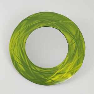 14" Lemon Lime Wall Mirror, artistic accent