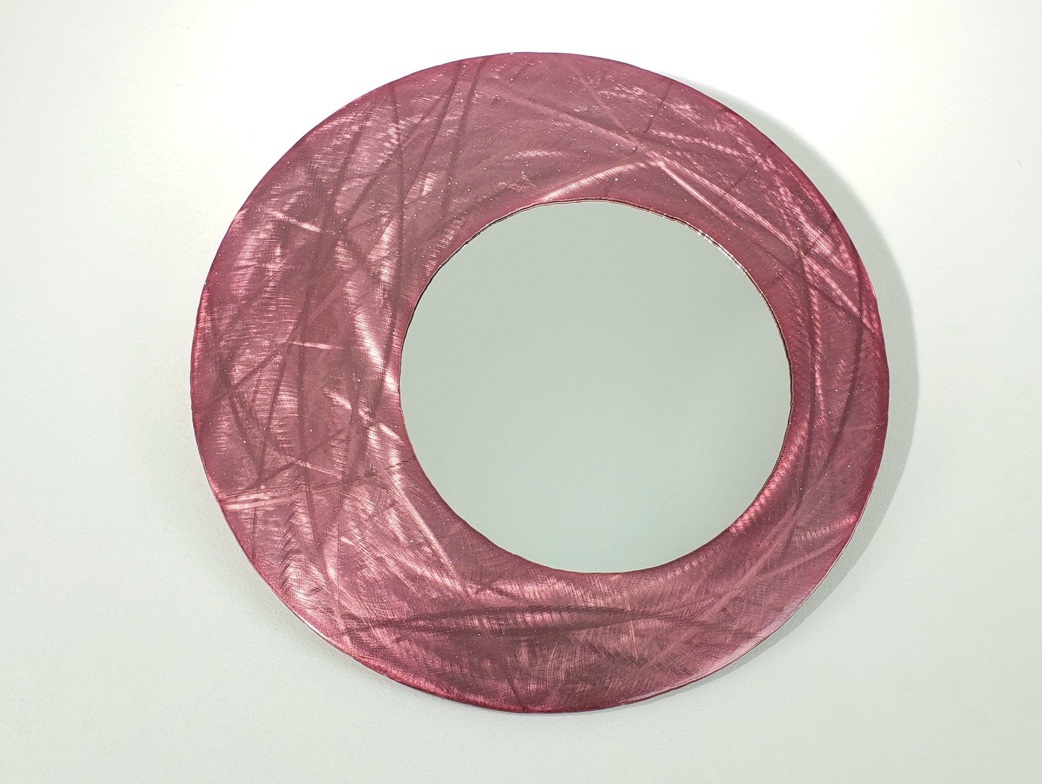 15 inch Light rose with a little sparkle. Accent Mirror