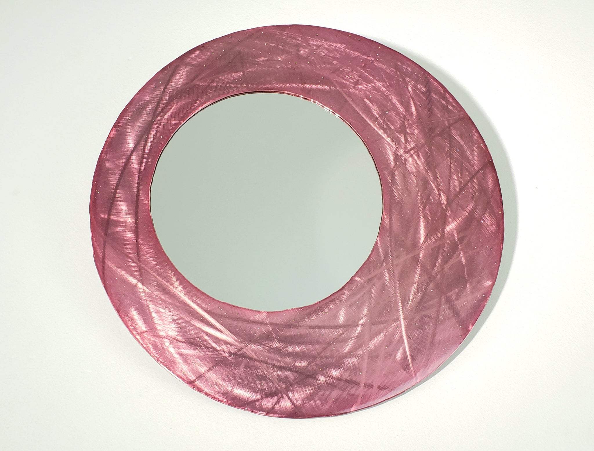 15 inch Light rose with a little sparkle. Accent Mirror