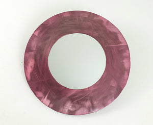 15 inch Pink Rose Metal Frame Accent Mirror